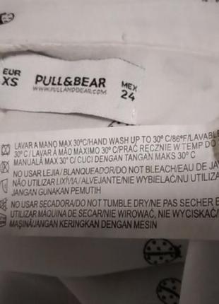 Рубашка белая xs блузка pull&bear7 фото