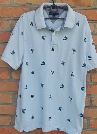 Класна футболка поло в пташки, оригінал!