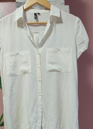 Базовая летняя блузка/рубашка с коротким рукавом2 фото