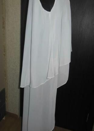 Шифоновая двойная блуза с ассиметричным низом river island2 фото