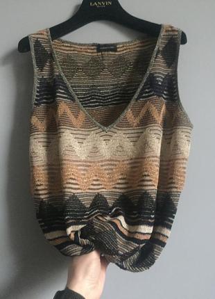 Красивая вязаная кофта с люрексом . орнамент как missoni4 фото