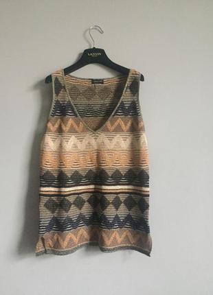 Красива в'язана кофта з люрексом . орнамент як missoni