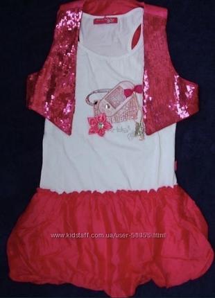 Набор платье и жилет вискоза рост 146-152 италия gajaluna