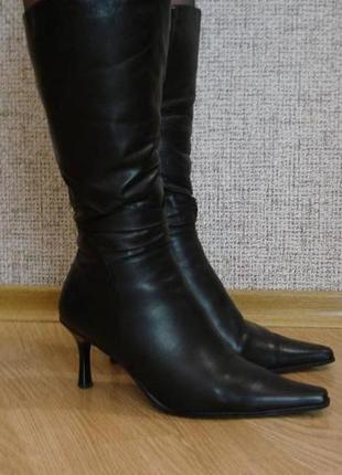 Шкіряні зимові утеплені чоботи.