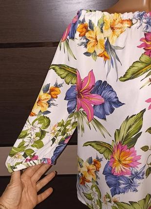 Шифонова блуза в квітковий принт3 фото