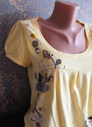 Легка літня футболка блуза блузка блузочка туніка для вагітних на животик р. s/m4 фото