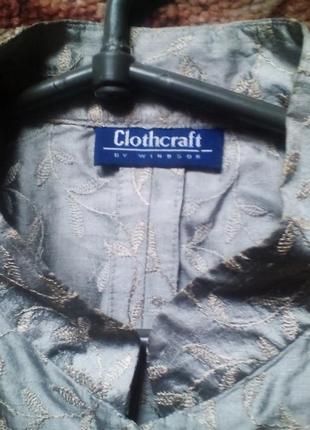 Clothcraft by windsor серебристая блуза топ из шелка и тонкой шерсти