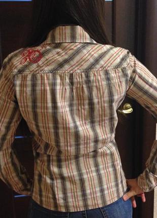 Сорочка, блузка з довгим рукавом в клітку2 фото