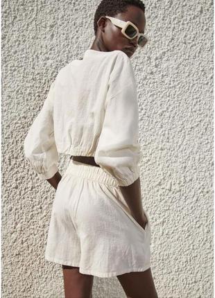 Шорти лляні релакс в наявності xs, s, m, l тор s