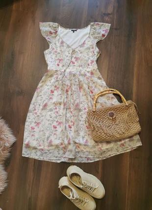 Сукня ostin nude в квітковий принт