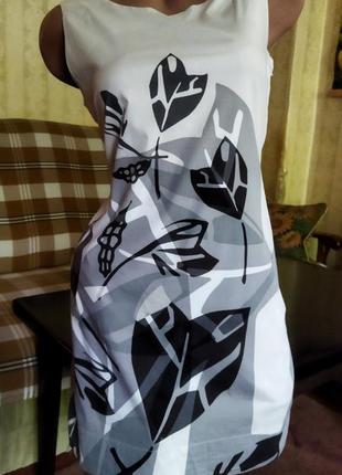 Стильное стрейч-коттоновое облегающее платье р.46-48 "h&m" индия