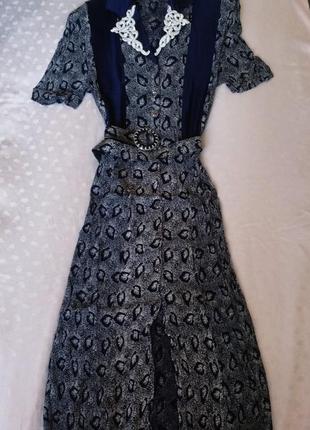 Сукня-халат mirsan tekstil (туреччина) з атласними вставками,мереживом і поясом