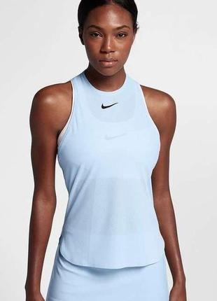 Майка жіноча тенісна nike court dry premier slam tank light blue