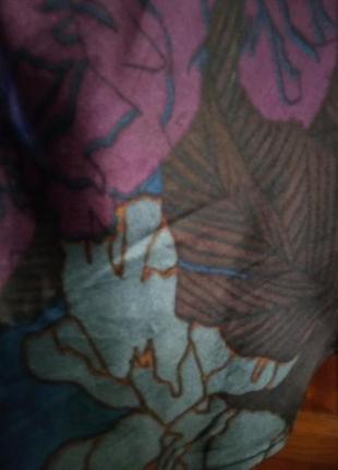 100% шовк блуза батал рукав крила декор колір баклажан і темно сірий monsoon7 фото