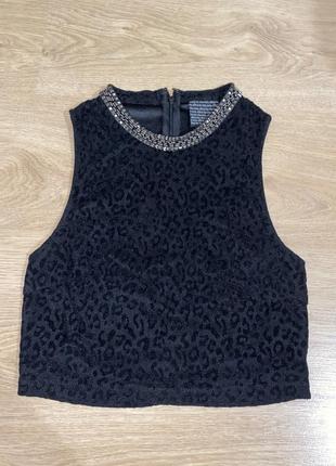 Нарядный женский топ с принтом