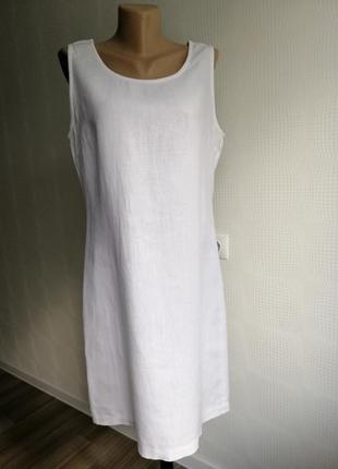 Льняное, белое платье part two3 фото