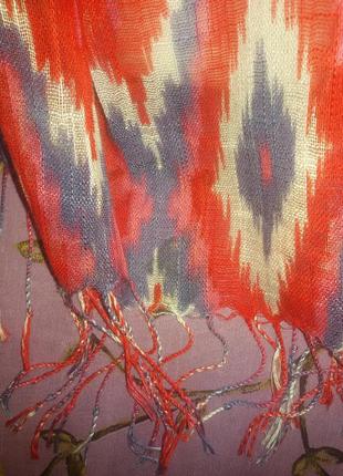 Яркий большой вискозный шарф  162 х 60 см4 фото