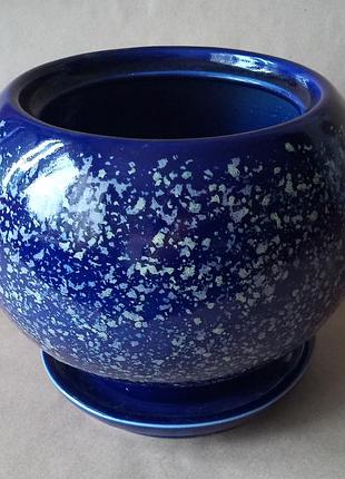 Красивый цветочный вазон/горшок округлой формы