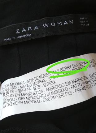 Розкішна фірмова шовкова блузка бант і жабо 100% натуральний шовк zara7 фото