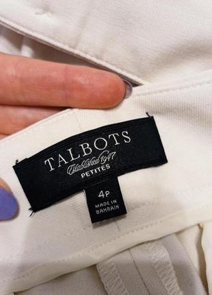 Talbots брюки молочного цвета брюки белые шерсть тонкая6 фото