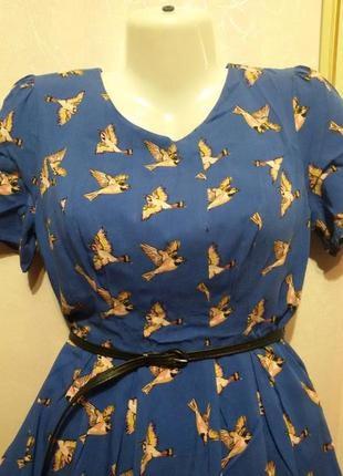 Платье вискозное с птицами (пог 45-46 см) 423 фото