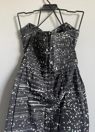 Платье  мини ( коктейльное ) без бретелек в краске ,3 фото