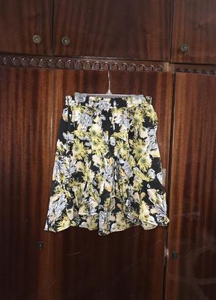 Яркая юбка на запах ichi разм xs разноцветная мини юбочка сарафан1 фото