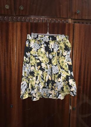 Яркая юбка на запах ichi разм xs разноцветная мини юбочка сарафан5 фото