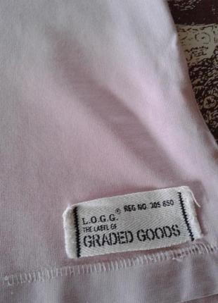 Подростковая хлопковая розовая футболка с принтом на груди l.o.g.g. h&m5 фото