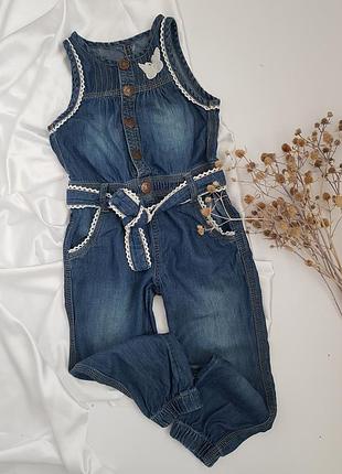 Знижка тільки сьогодні 🔥джинсовий комбінезон на дівчинку з пояском charles vogele