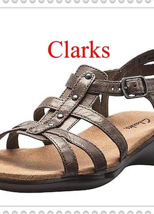 Р. 38.5, 39,  39.5, 40 clarks  женские  кожаные босоножки  оригинал