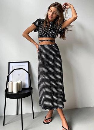 Стильный костюм юбка + топ