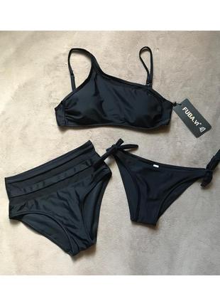 Новый женский чёрный купальник набор