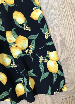 Сукня міні брителі принт лимони стильне базове2 фото