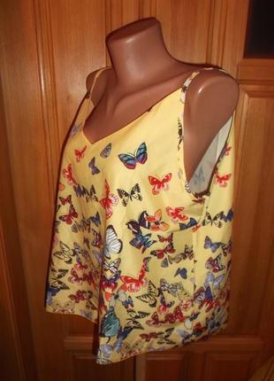 Маєчка стильна метелики яскрава оверсайз р. 16 -2xl