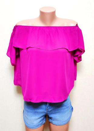 Блуза с открытыми плечами  stradivarius8 фото