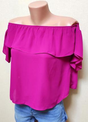 Блуза с открытыми плечами  stradivarius4 фото