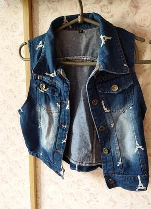 Джинсова жилетка