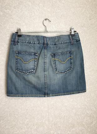 Гарна джинсова спідниця, красивая джинсовая юбка s-m размер benetton4 фото