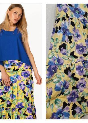 Яскравий жовто- синій літній костюм2 фото