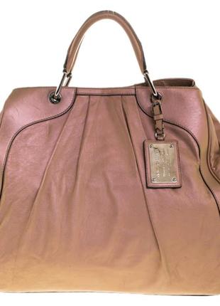 Сумка кожаная dolce & gabbana metallic pink leather miss brooke оригинал