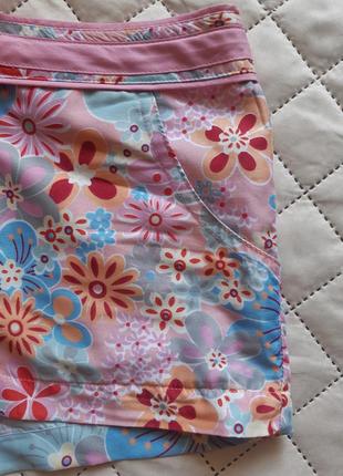 Летние шорты в цветы цветастые шорты на пляж3 фото