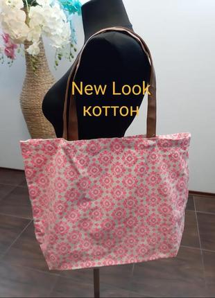 Сумка в принт new look коттон1 фото