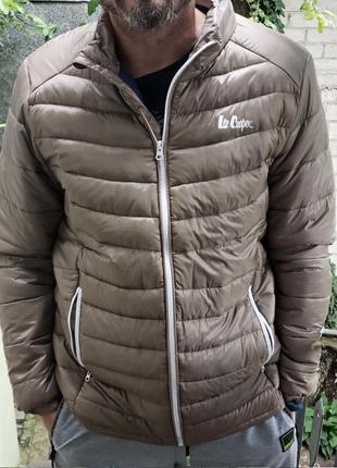 Пуховик легкий теплая зимняя куртка утиный пух lee cooper р.l original унисекс оверсайз1 фото