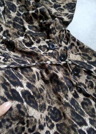 Платье на запах animal print леопардовое модное миди primark3 фото