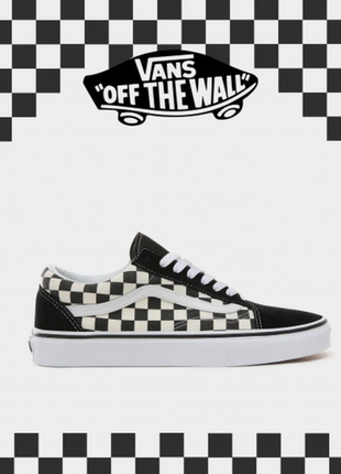 Оригінальні кеді vans old skool checkerboard black/white венсі ванси олд скул3 фото