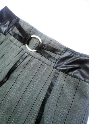 Красивая юбка с вставками из кожзама4 фото