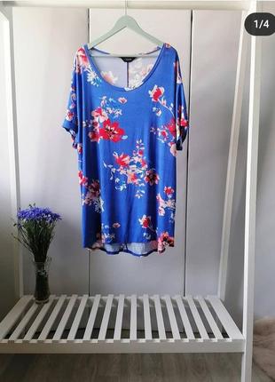 Шикарная футболка-туника. yours, удлененная р. 22-24, вискоза.