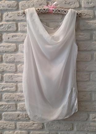 Футболка з паєтками і шовком