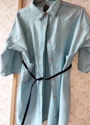 Рубашка over size (bershka) 5